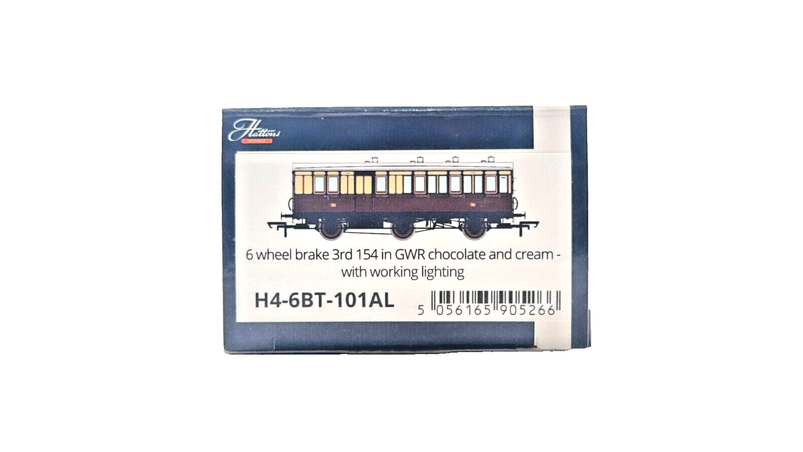 HATTONS 00 GAUGE - H4-6BT-101AL - 6 WHEEL BRAKE 3RD GWR CHOC CREAM GENESIS COACH