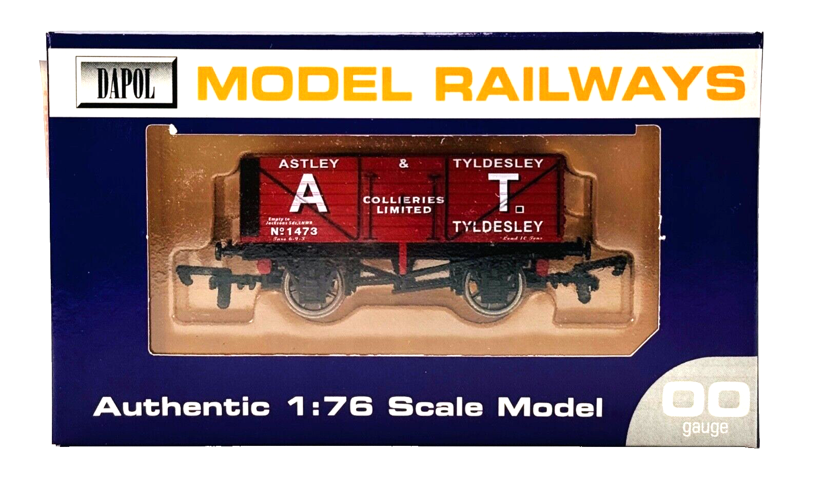 DAPOL 00 GAUGE - ASTLEY & TYLDESLEY COLLIERIES WAGON NO.1473 (LIMITED EDITION)