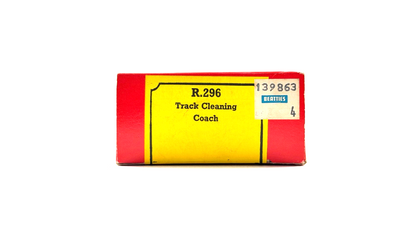 HORNBY 00 GAUGE - R296 - ENGINEERS YELLOW TRACK CLEANING COACH - BOXED