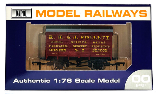 DAPOL 00 GAUGE - R H & J FOLLETT CLOYTON SEATON WINES SPIRITS 2 (BUFFERS LTD ED)