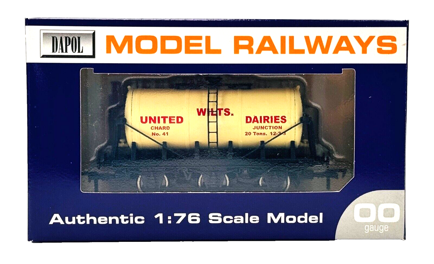 DAPOL 00 GAUGE - WILTS UNITED DAIRIES 6 WHEEL TANKER CHARD 41 (LIMITED EDITION)