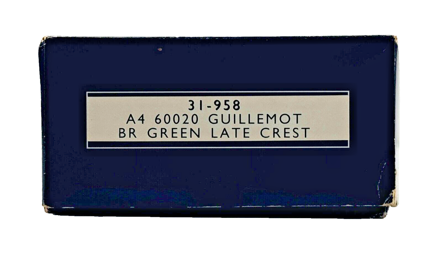 BACHMANN 00 GAUGE - 31-958 - BR GREEN 4-6-2 CLASS A4 'GUILLEMOT' 60020 - BOXED