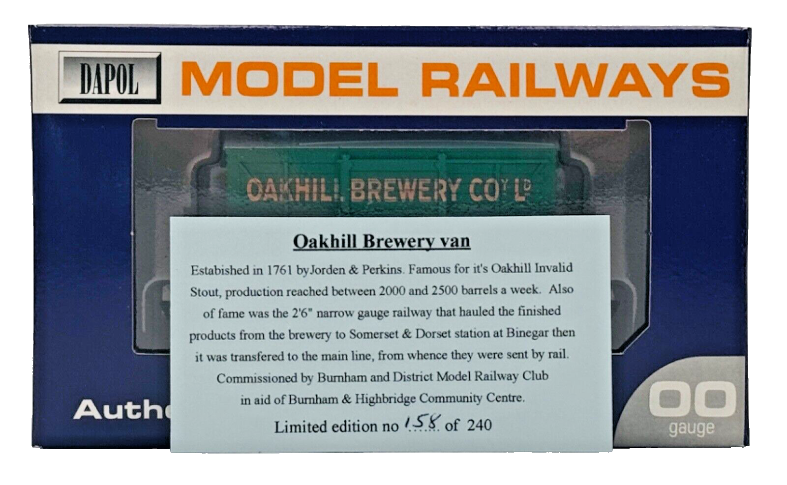 DAPOL 00 GAUGE - OAKHILL BREWERY FAMOUS ALES & STOUTS BATH 14 (LIMITED EDITION)