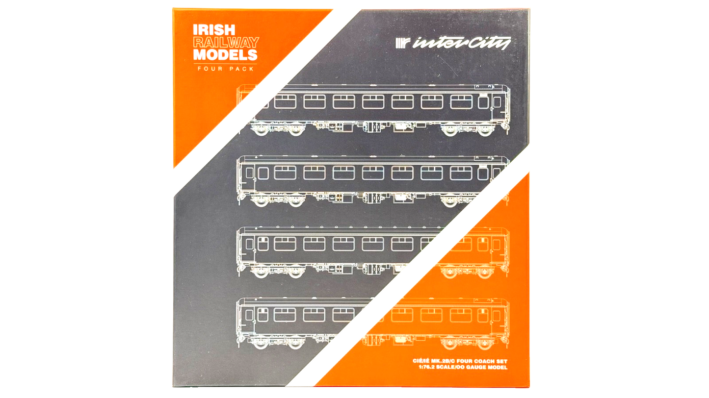 IRISH RAILWAY MODELS 00 GAUGE - IRM1251D - IR ORANGE/BLACK ROOF 4 COACH SET