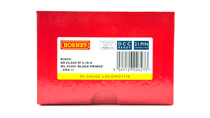 HORNBY 00 GAUGE - R30351 - BR CLASS 9F 2-10-0 92003 'BLACK PRINCE' ERA 11 - NEW