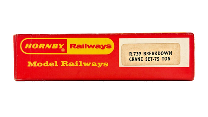 HORNBY OO GAUGE - R739 - BREAKDOWN CRANE SET 75 TON ENGINEERS RED BOXED