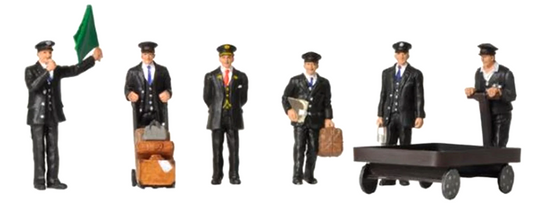 BACHMANN 00 GAUGE SCENECRAFT - 36-404 - 1940/50'S STATION STAFF PACK - NEW