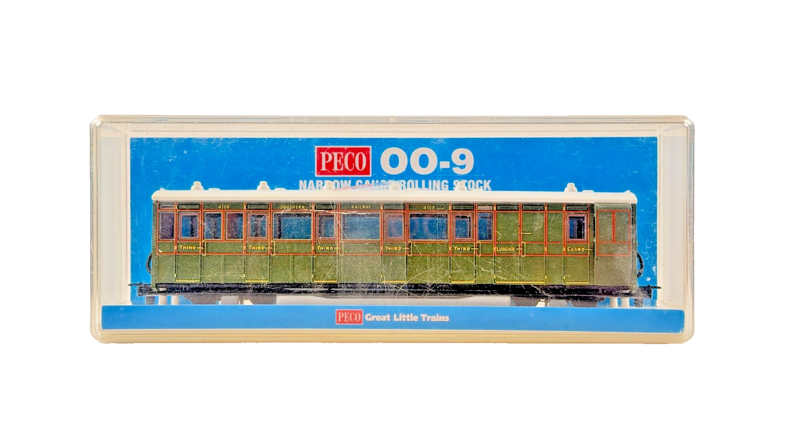 PECO OO9 SCALE - GR-421A - BRAKE COMPOSITE COACH SR LIVERY NO.4108 GREEN