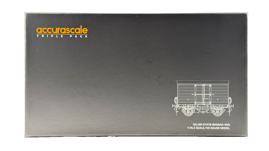ACCURASCALE OO GAUGE - ACC2049 - SR D1478 VAN BRITISH RAILWAYS BANANA VAN TRIPLE