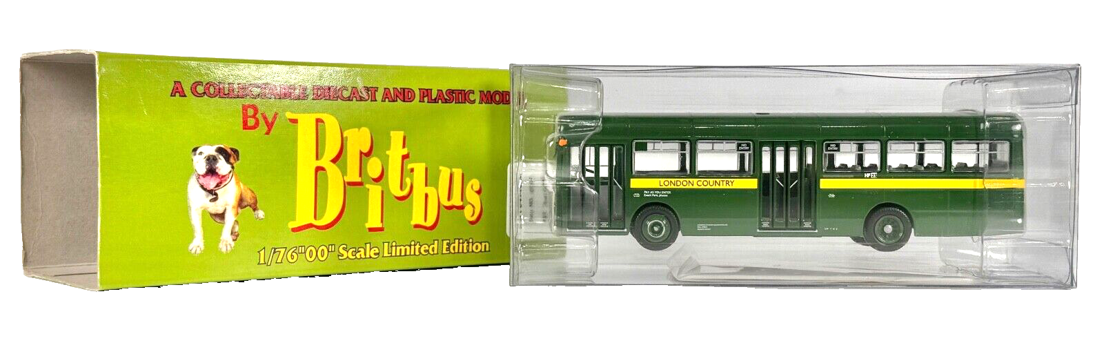 BRITBUS 1/76 SCALE - AS2-11 - AEC SHORT SWIFT LONDON COUNTRY GREEN BUS - BOXED