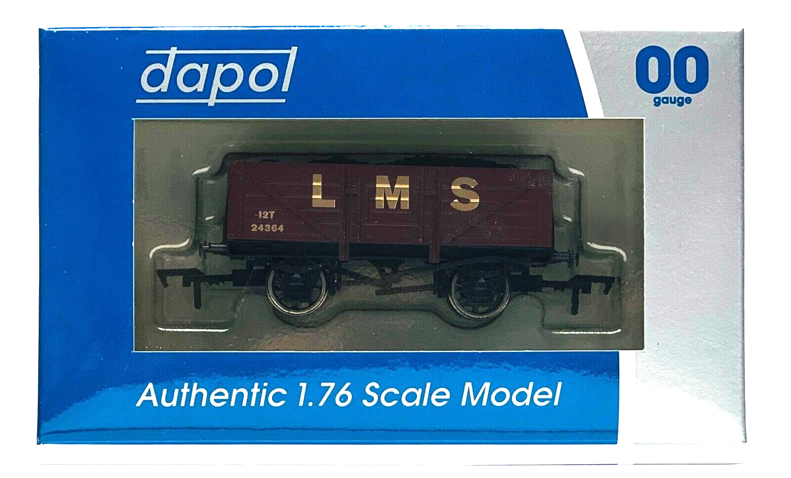 DAPOL 00 GAUGE - WRCC19 - 'LMS' MAROON GOLD 12T PLANK WAGON (COLLECTORS CLUB)