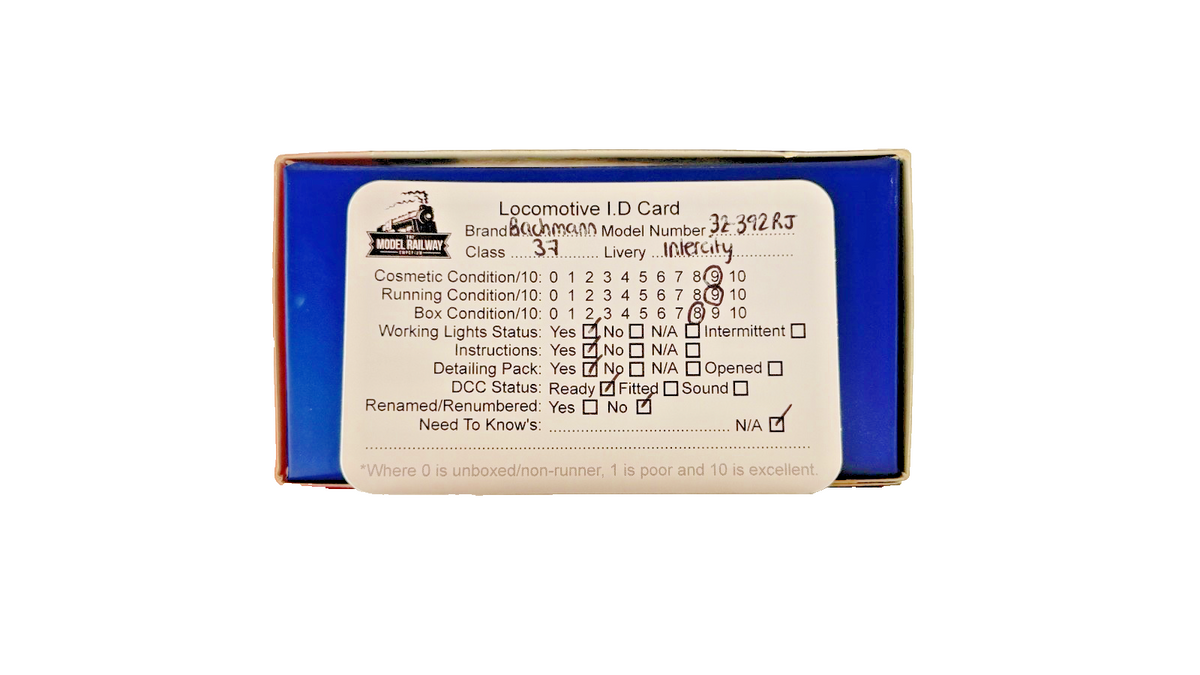 BACHMANN 00 GAUGE - 32-392RJ - CLASS 37/5 37685 BR INTERCITY 'SWALLOW' EXCLUSIVE