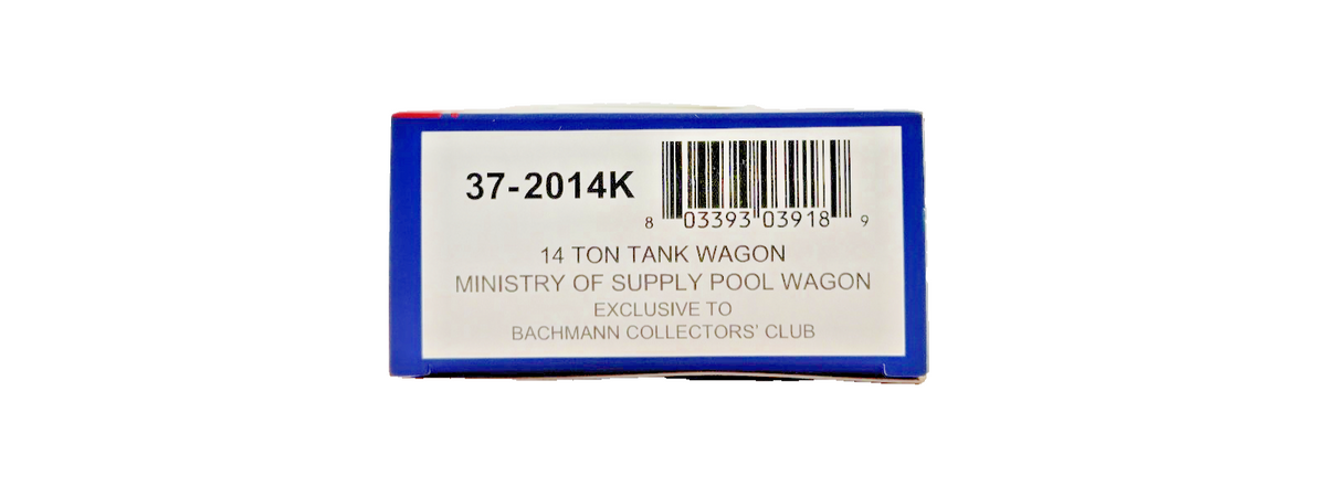 BACHMANN OO GAUGE - 37-2014K - 14 TON TANK WAGON MINISTRY OF SUPPLY POOL WAGON