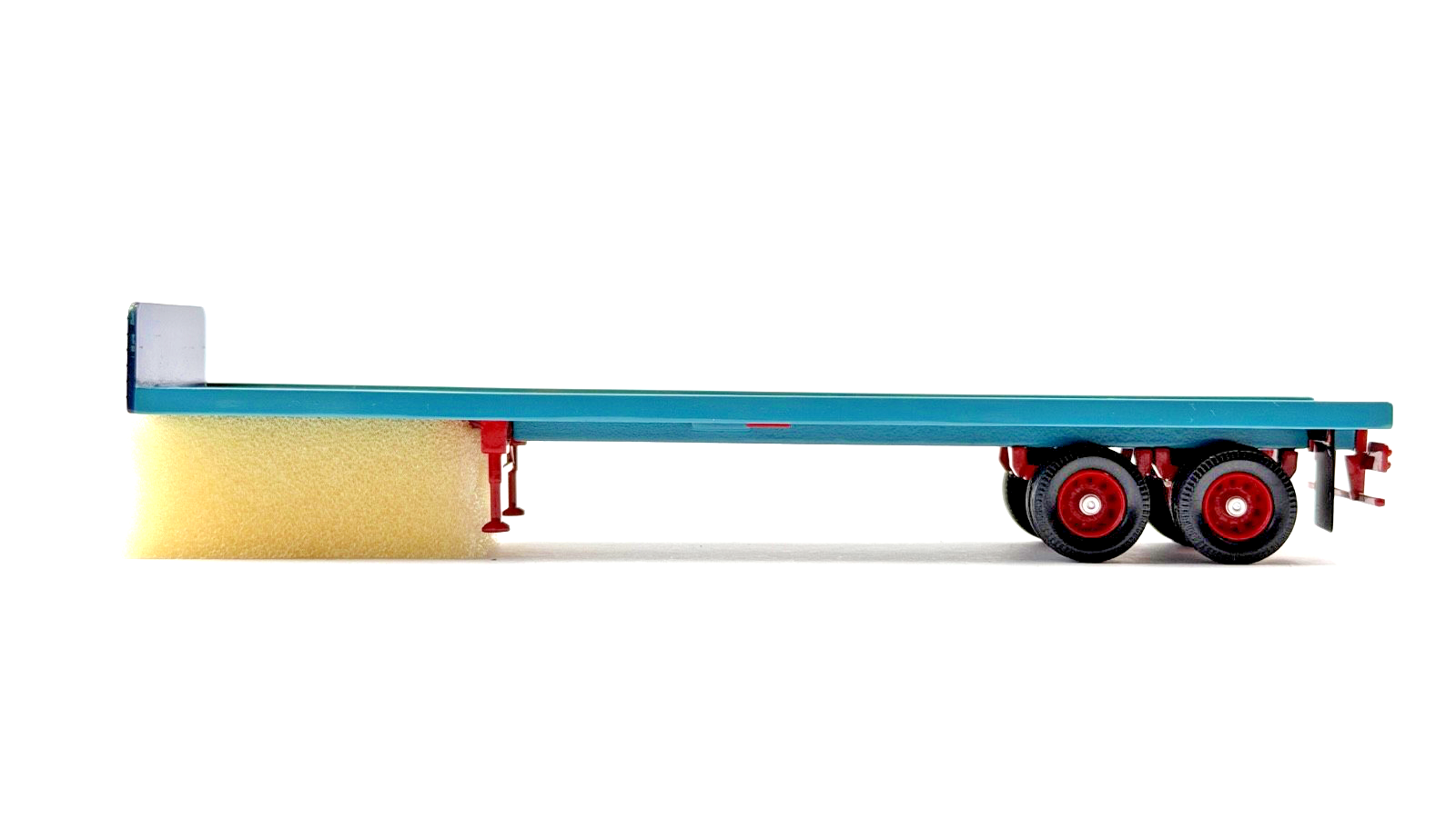 CORGI 1/50 SCALE CC12509 BASSETT ROADWAYS LIGHT BLUE FLATBED TRAILER UNBOXED