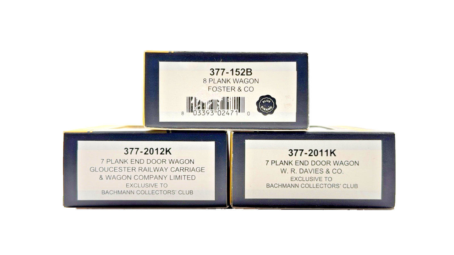 GRAHAM FARISH N GAUGE - 377-152B/377-2011K/37-2012K - RAKE OF 3 PLANK WAGONS