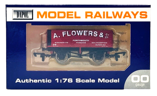 DAPOL 00 GAUGE - A. FLOWERS & CO PORTSMOUTH PLANK WAGON NO.16 (LIMITED EDITION)