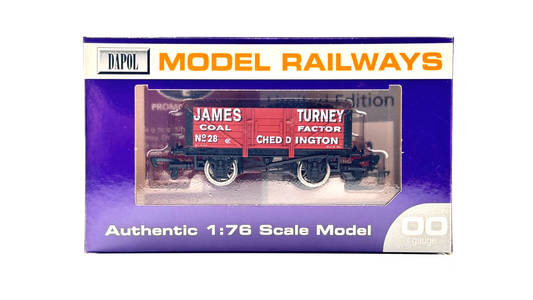 DAPOL 00 GAUGE - JAMES TURNEY COAL FACTORS CHEDDINGTON WAGON (LIMITED EDITION)