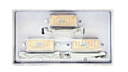 ACCURASCALE OO GAUGE - ACC2075-GYP-U - PFA CONTAINER WAGONS GYPSUM TMC WEATHERED