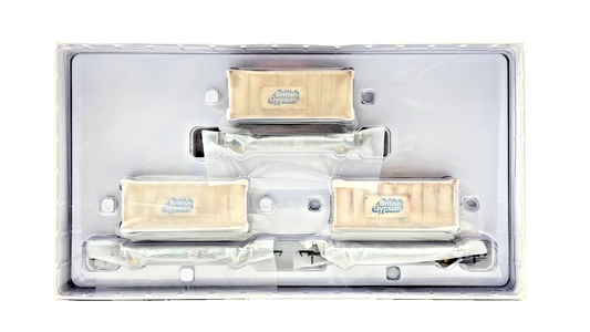 ACCURASCALE OO GAUGE - ACC2075-GYP-U - PFA CONTAINER WAGONS GYPSUM TMC WEATHERED