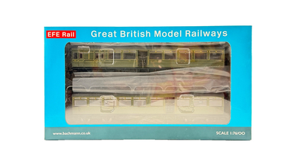 EFE RAIL OO GAUGE - E86002 - LSWR GREEN GATE STOCK SET SOUTHERN OLIVE GREEN