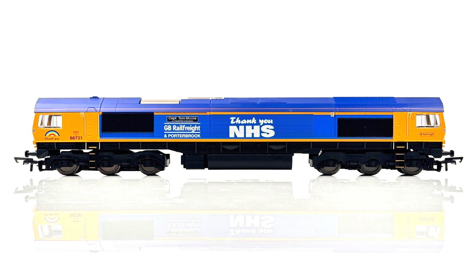 HORNBY 00 GAUGE - R30069 - CLASS 66 GBRF 66731 CAPTAIN TOM MOORE LIMITED EDITION