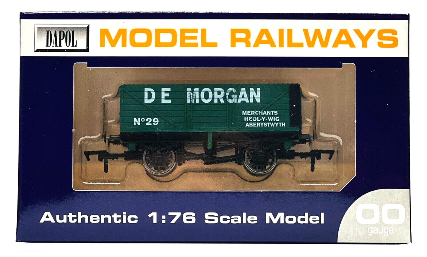 DAPOL 00 GAUGE - D E MORGAN HEOL-Y-WIG ABERYSTWYTH WAGON NO.29 (LIMITED EDITION)