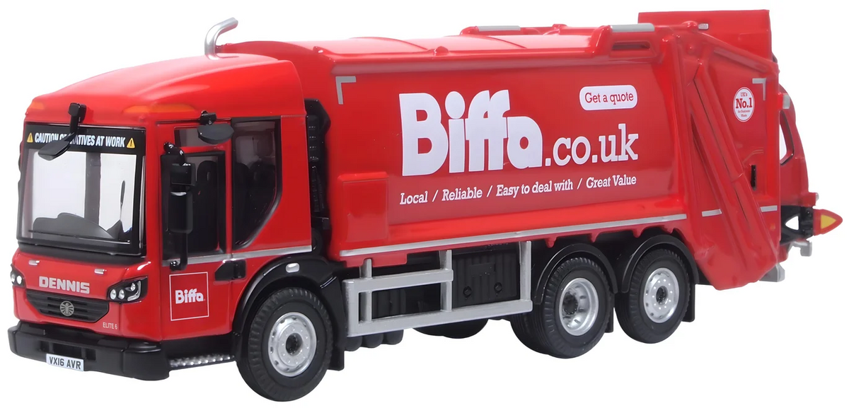 OXFORD DIECAST 1/76 SCALE - 76DE001 - DENNIS EAGLE REFUSE TRUCK BIFFA - NEW