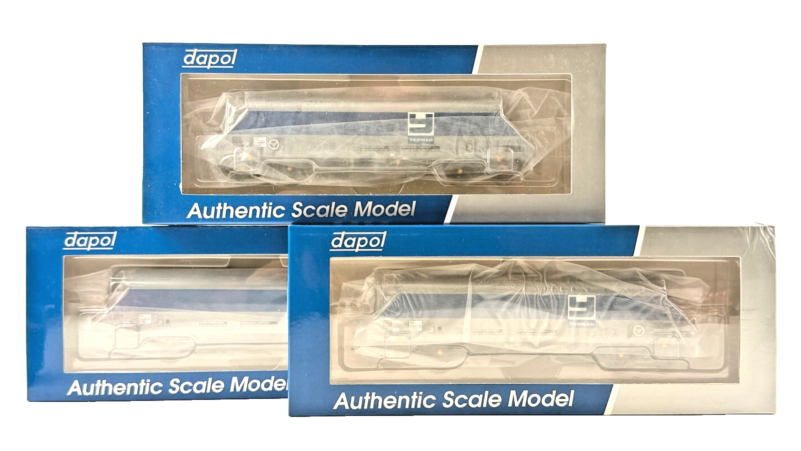 DAPOL OO GAUGE - RAKE OF 3 O & K JHA FOSTER YEOMAN HOPPERS (LATE) BOXED