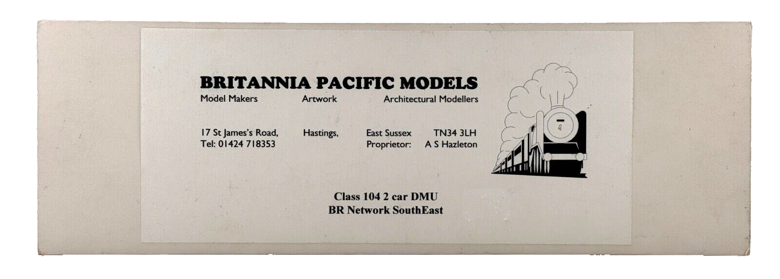 BRITANNIA PACIFIC MODELS 00 GAUGE - CLASS 104 NETWORK SOUTHEAST DMU 2 CAR HORNBY