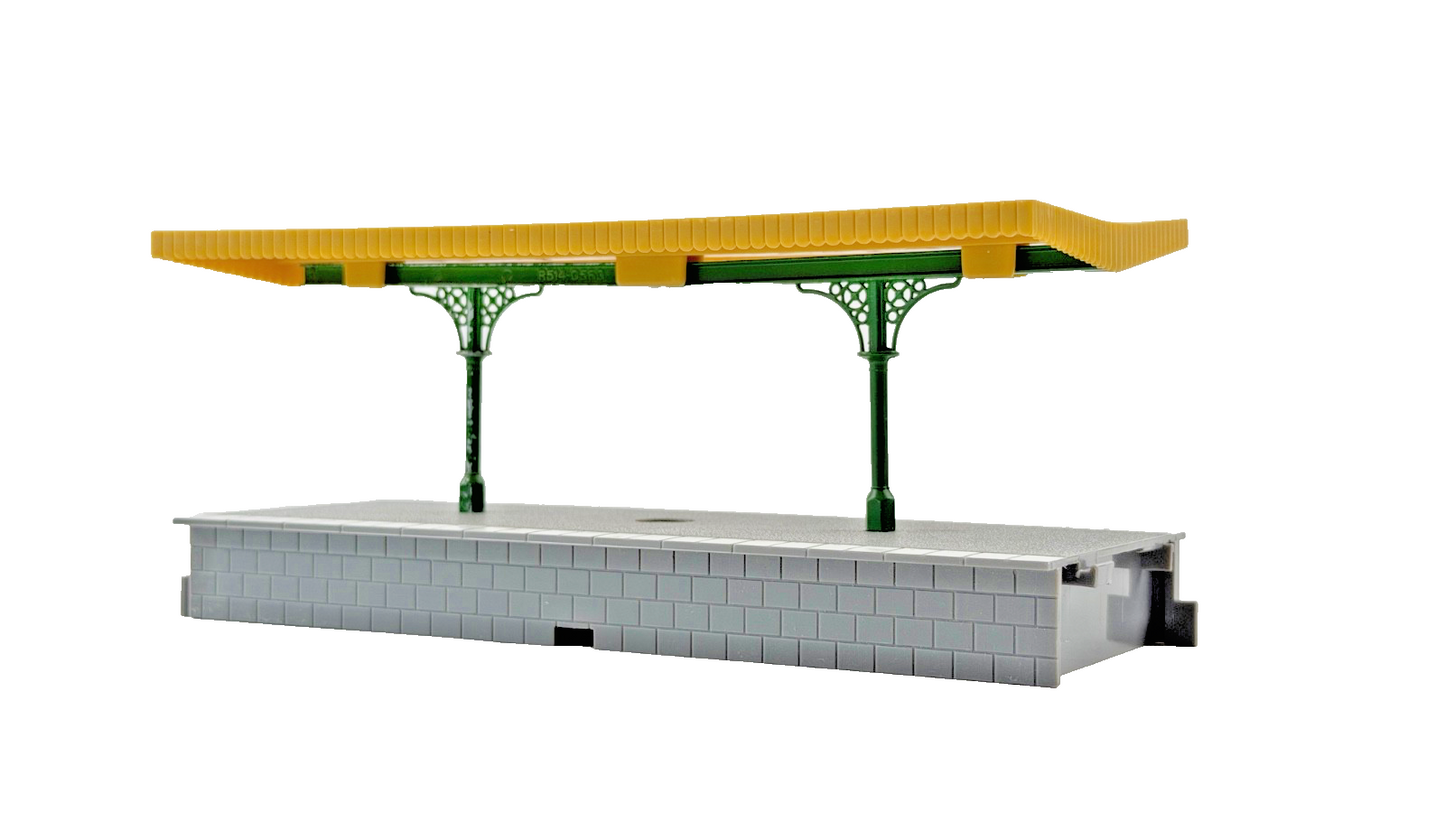 HORNBY OO GAUGE - R460/R514 - STRAIGHT PLASTIC PLATFORM CANOPY & DIECAST PILLARS