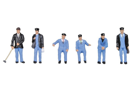 BACHMANN 00 GAUGE SCENECRAFT - 36-407 - 1950'S TRAIN CREW FIGURE PACK - NEW