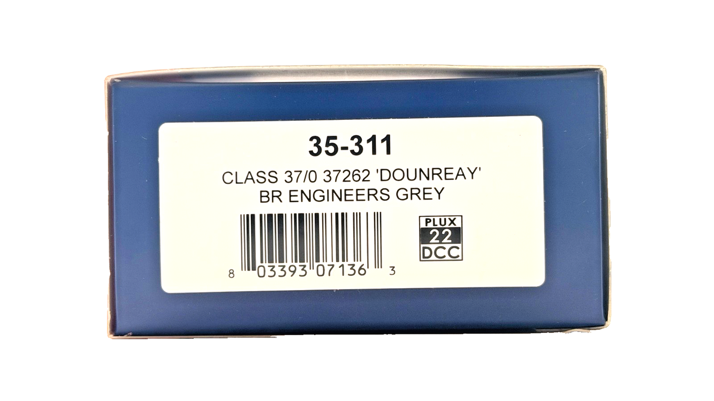 BACHMANN OO GAUGE - 35-311 - CLASS 37/0 37262 DOUNREAY BR ENGINEERS GREY BOXED