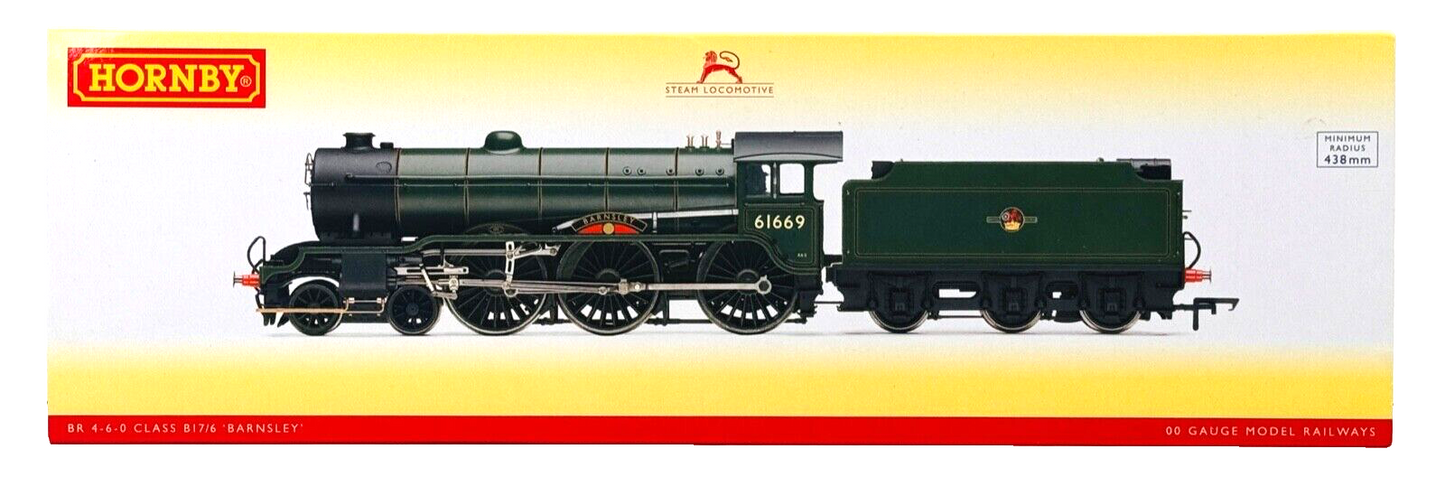 HORNBY 00 GAUGE - R3003 - BR GREEN 4-6-0 CLASS B17 'BARNSLEY' 61669 - DCC SOUND