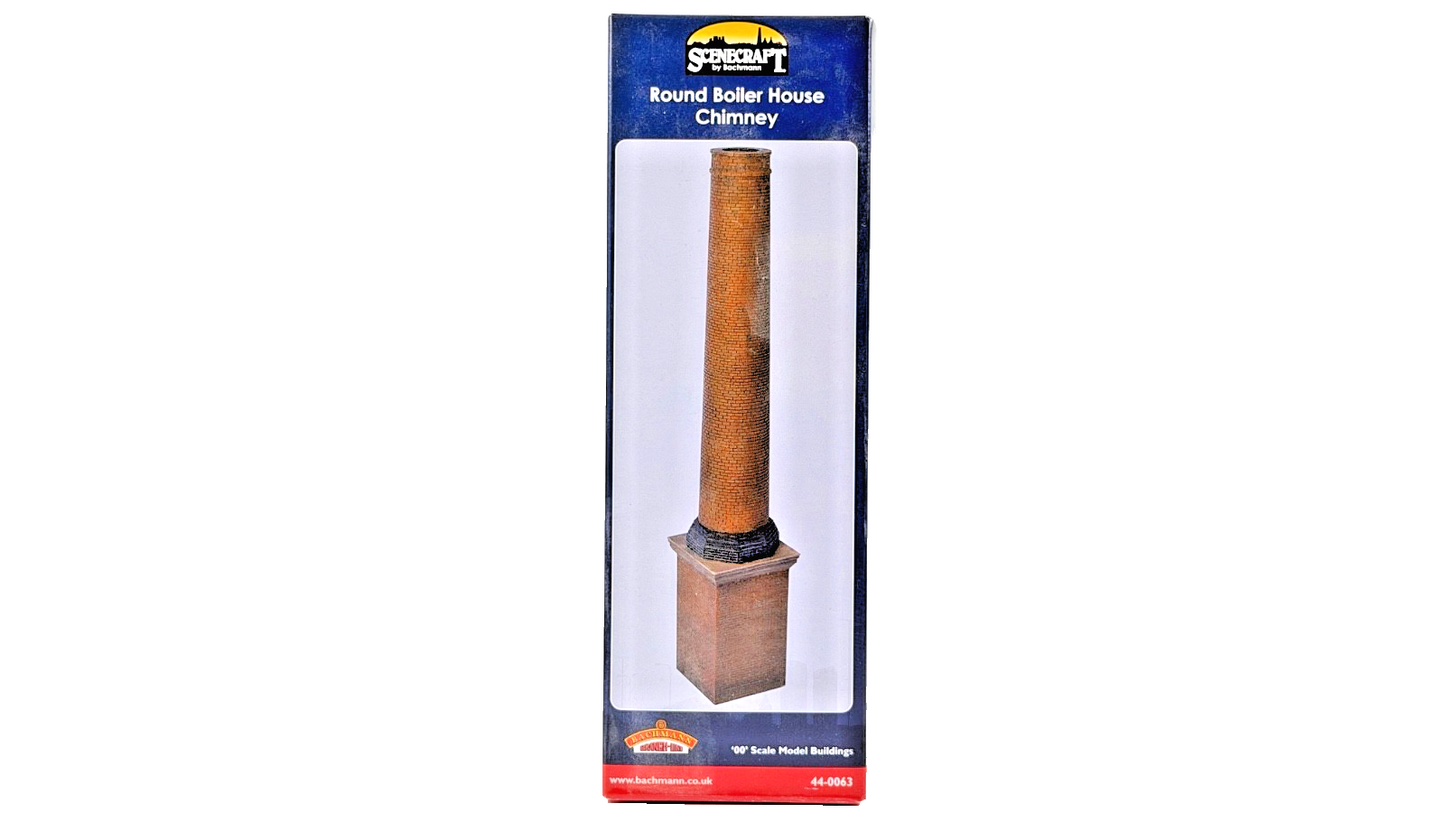 BACHMANN OO GAUGE SCENECRAFT - 44-0063 - ROUND BOILER HOUSE CHIMNEY - NEW