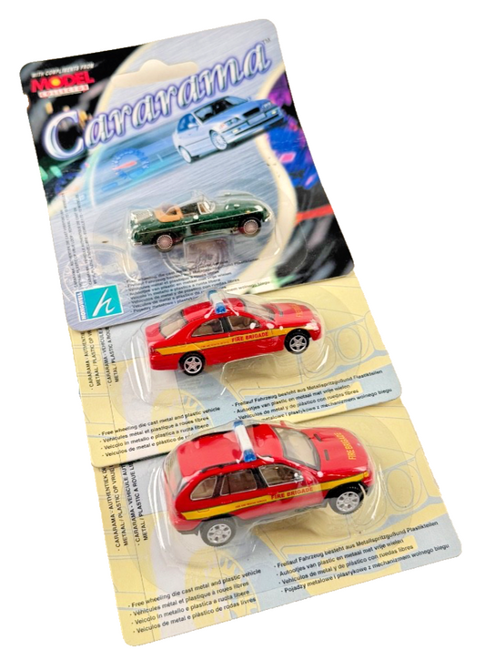 CARARAMA 1/72 SCALE - FIRE BRIGADE RESPONSE VEHICLES & MGB GREEN CAB - SEALED