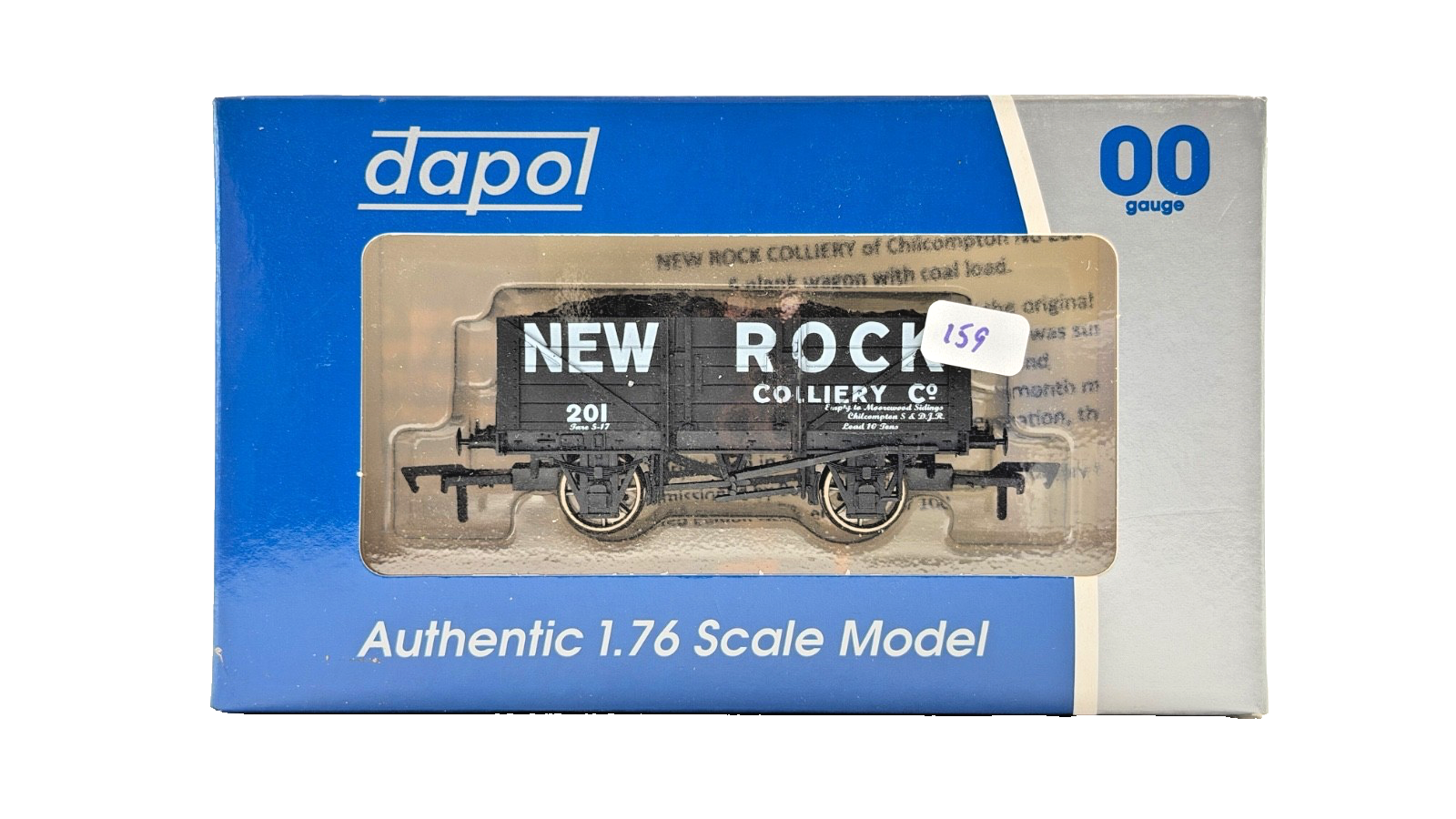 DAPOL 00 GAUGE - NEW ROCK COLLIERY CHILCOMPTON SDJR WAGON 201 (LIMITED EDITION)