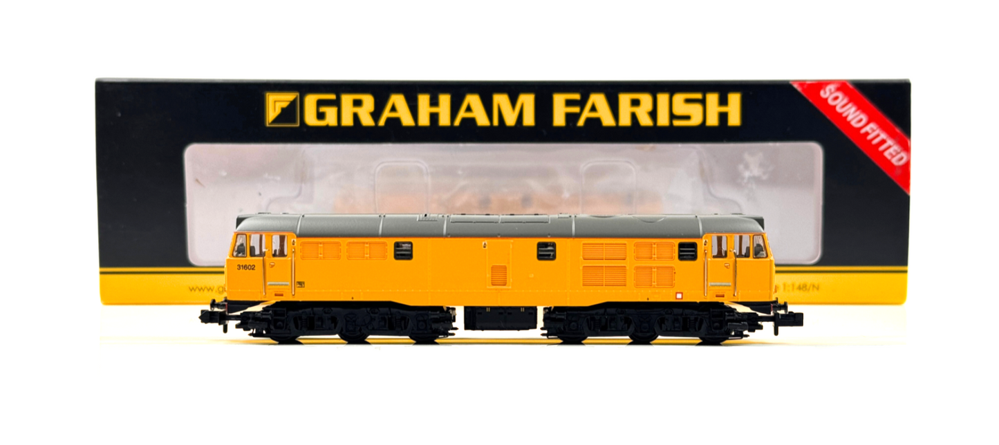 GRAHAM FARISH N GAUGE - 371-137SF - CLASS 31 NETWORK RAIL 31602 DCC SOUND BOXED