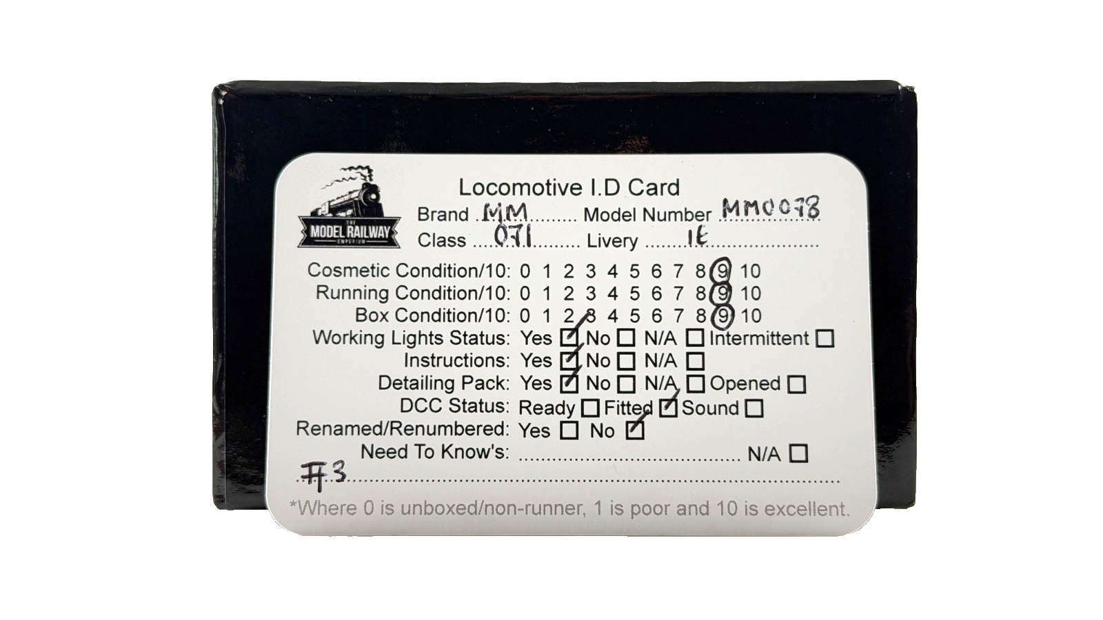 MURPHY MODELS 00 GAUGE - MM0078 - CLASS 071 DIESEL IE ORANGE/BLACK 78 DCC FITTED