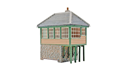 BACHMANN SCENECRAFT OO GAUGE - 44-011Z - LSWR TYPE 3 SIGNAL BOX - (NEEDS REPAIR)
