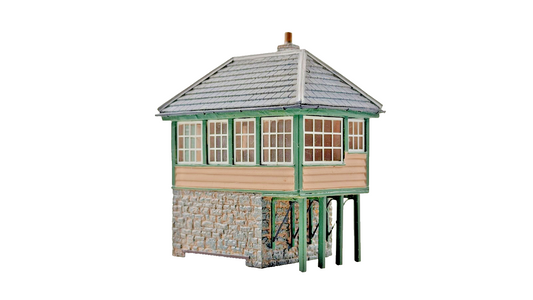 BACHMANN SCENECRAFT OO GAUGE - 44-011Z - LSWR TYPE 3 SIGNAL BOX - (NEEDS REPAIR)