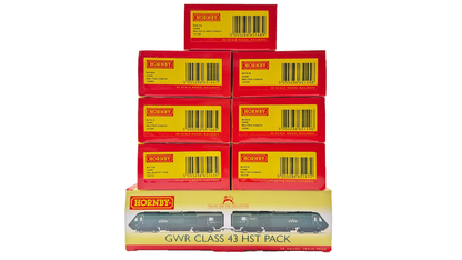 HORNBY OO GAUGE - R3685 - GWR GREEN CLASS 43 HST PACK & 7 MK3 COACHES BOXED