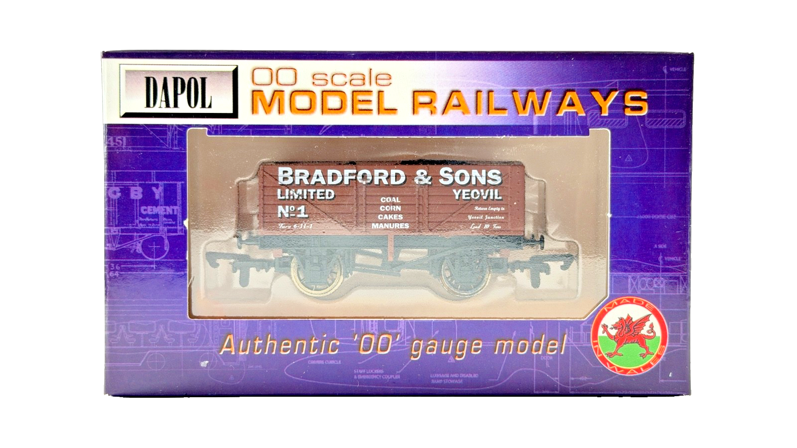 DAPOL 00 GAUGE - BRADFORD & SONS OF YEOVIL PLANK WAGON NO.1 (LIMITED EDITION)