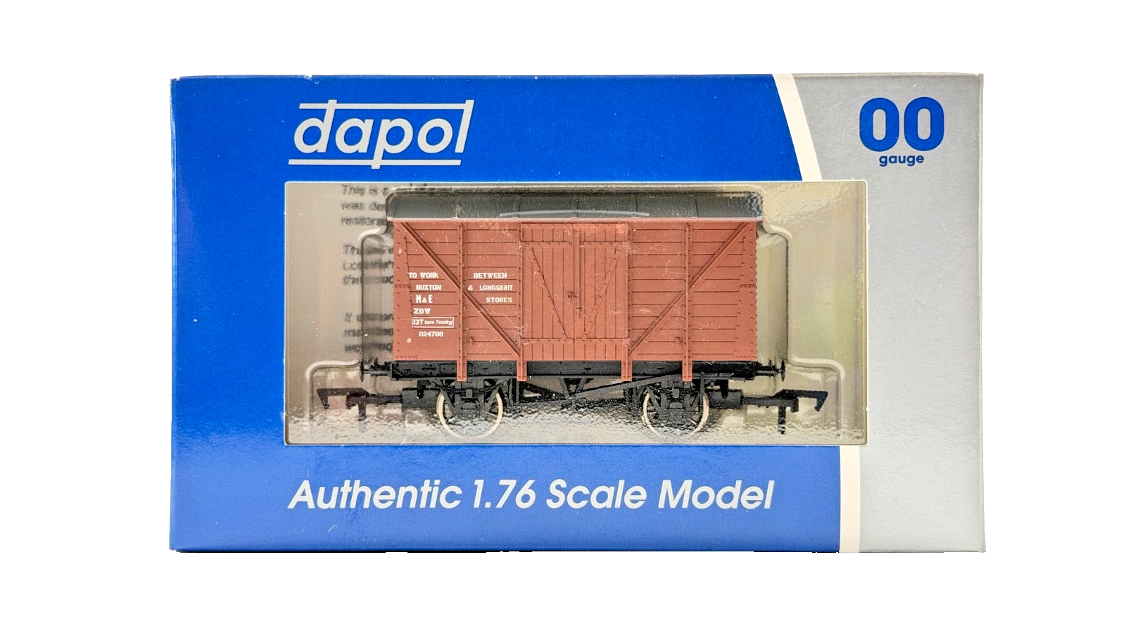 DAPOL 00 GAUGE - BUXTON & LONGSIGHT STORES ZDW 12T VENT VAN (LIMITED EDITION)
