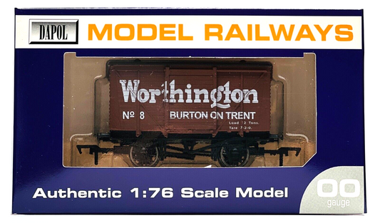 DAPOL 00 GAUGE - 'WORTHINGTON' BURTON ON TRENT VENT VAN NO.8 (LIMITED EDITION)