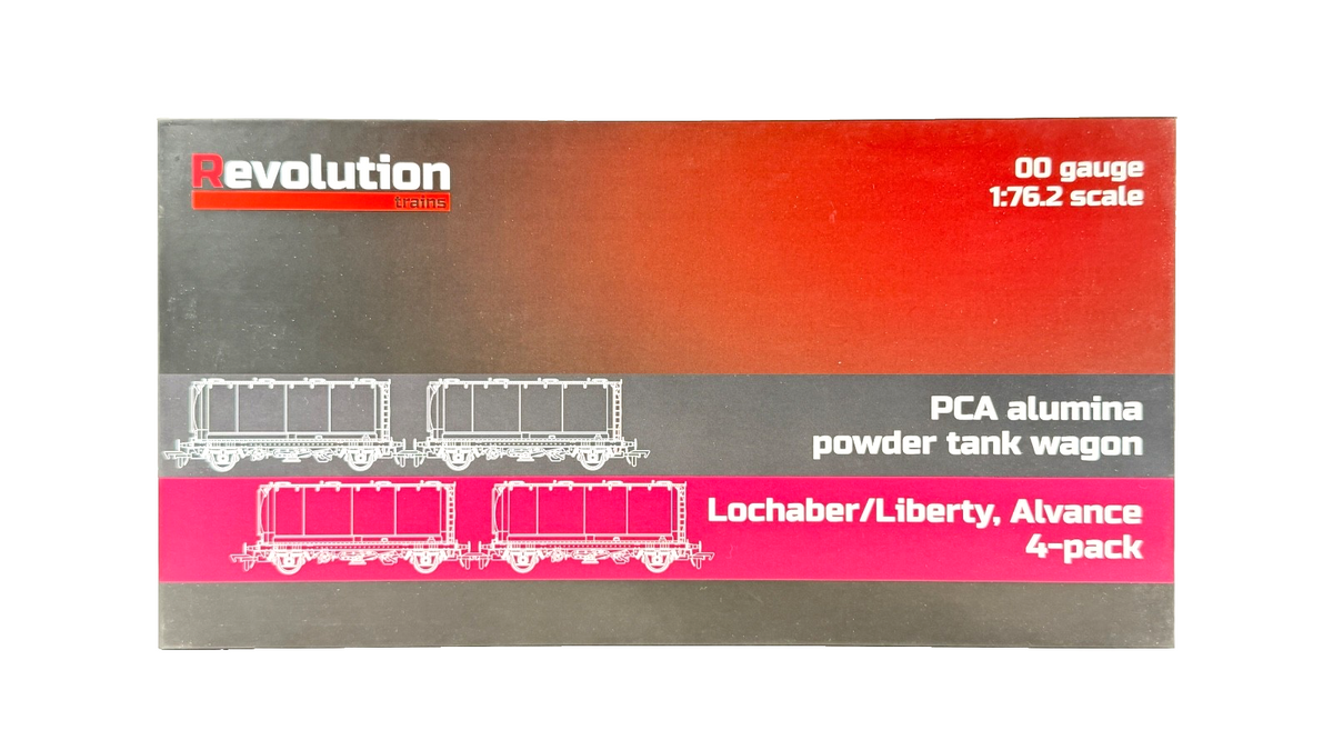 REVOLUTION TRAINS OO GAUGE - RT-PCA20-404L - PCA ALUMINA POWDER TANK WAGON SET