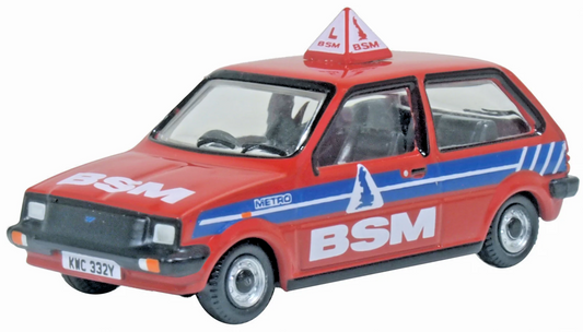 OXFORD DIECAST 1/76 SCALE - 76MET003 - AUSTIN MINI METRO BSM DRIVING SCHOOL NEW