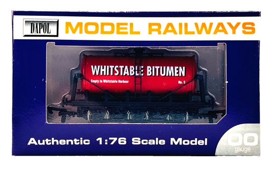 DAPOL 00 GAUGE - WHITSTABLE BITUMEN 6 WHEEL TANKER NO.5 (LIMITED EDITION)