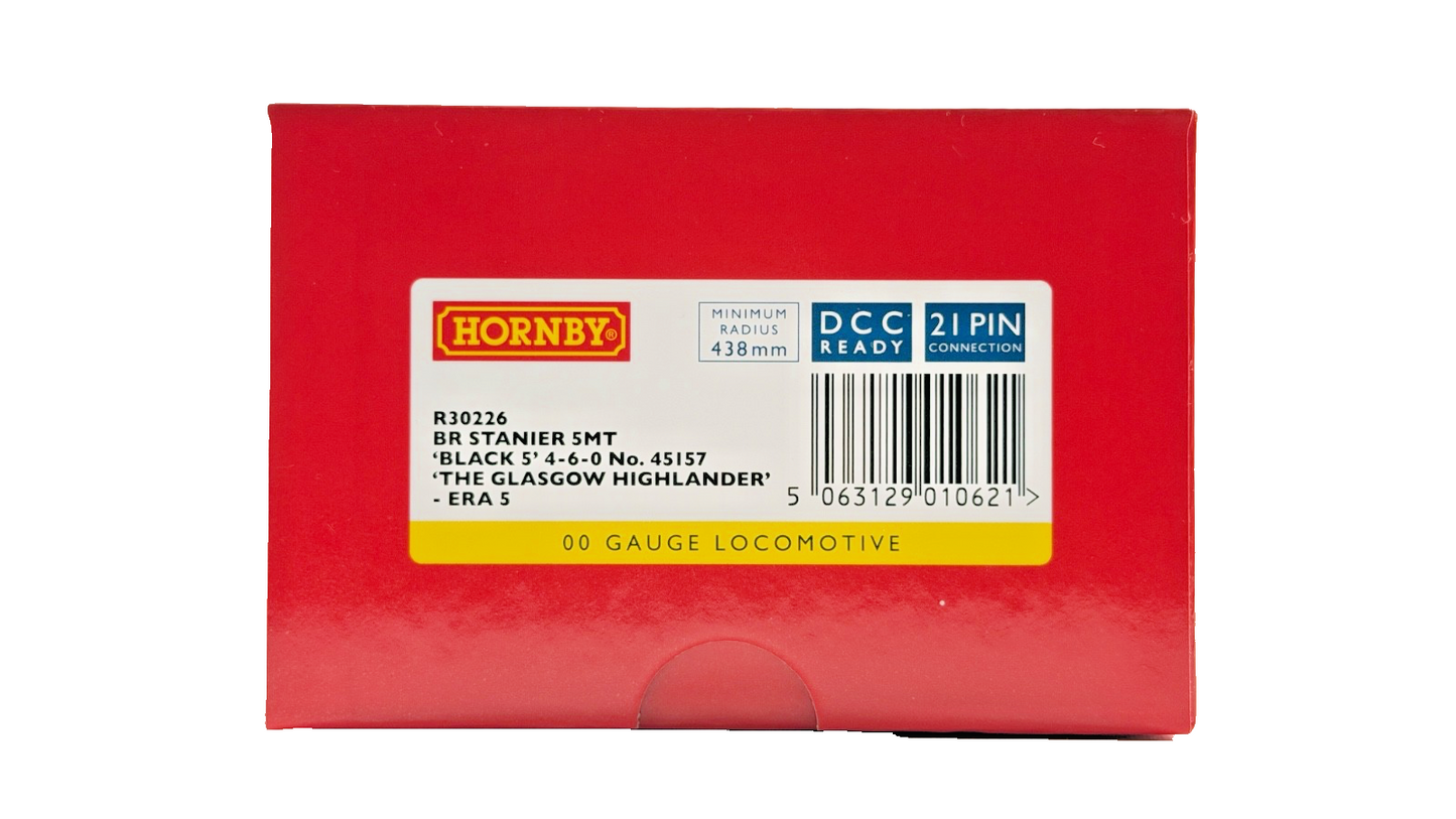 HORNBY OO GAUGE - R30226 - BR STANIER 5MT BLACK 5 NO.45157 GLASGOW HIGHLANDER