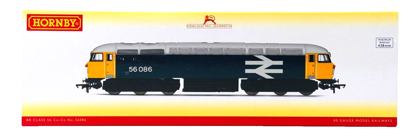 HORNBY 00 GAUGE - R30082 - CLASS 56 DIESEL 56086 BR LARGE LOGO - BOXED