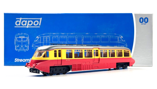 DAPOL 00 GAUGE - 4D-011-003 - STREAMLINED RAILCAR W14 BR LINED CARMINE & CREAM